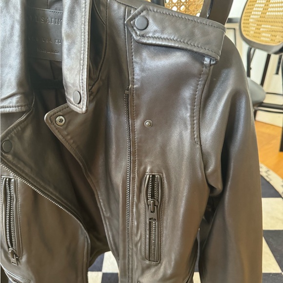 All Saint Leather Jacket - black with black hardware size 4/small - Picture 10 of 10